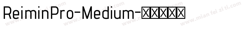 ReiminPro-Medium字体转换