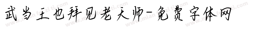 武当王也拜见老天师字体转换