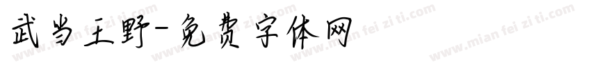 武当王野字体转换