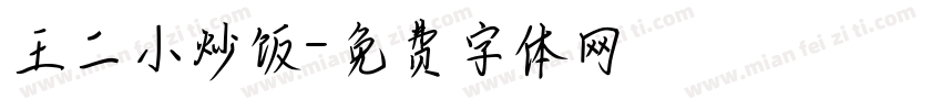 王二小炒饭字体转换