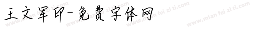 王文军印字体转换