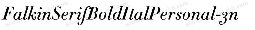 FalkinSerifBoldItalPersonal-3n06字体转换