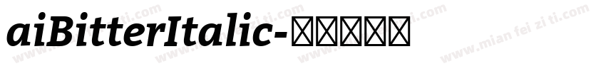 aiBitterItalic字体转换