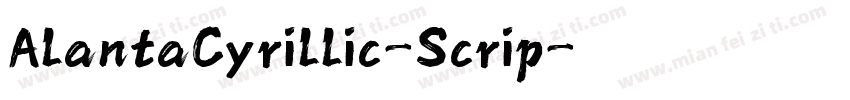 AlantaCyrillic-Scrip字体转换