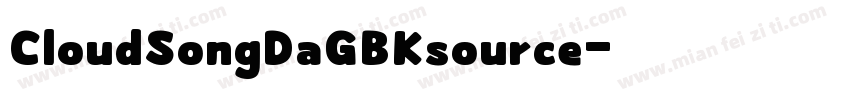 CloudSongDaGBKsource字体转换