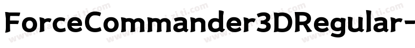 ForceCommander3DRegular-JRmP7字体转换