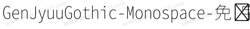 GenJyuuGothic-Monospace字体转换