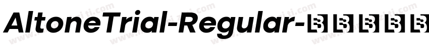 AltoneTrial-Regular字体转换