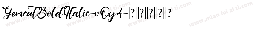 GemcutBoldItalic-vOy4字体转换