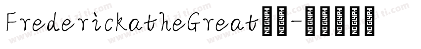 FrederickatheGreat英文字体转换