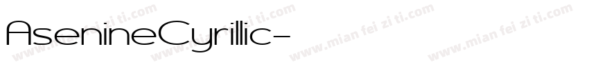 AsenineCyrillic字体转换