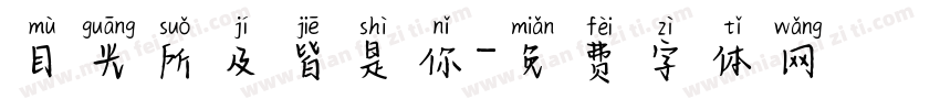 目光所及皆是你字体转换