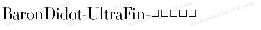 BaronDidot-UltraFin字体转换