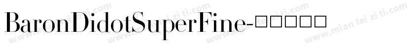 BaronDidotSuperFine字体转换