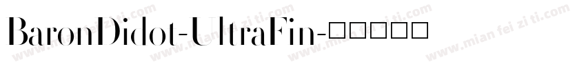 BaronDidot-UltraFin字体转换