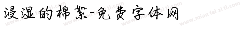 浸湿的棉絮字体转换