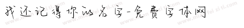 我还记得你的名字字体转换