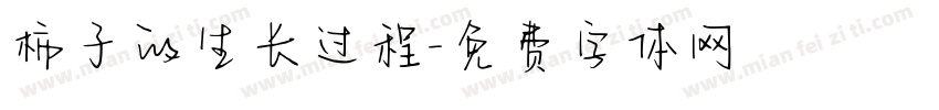 柿子的生长过程字体转换