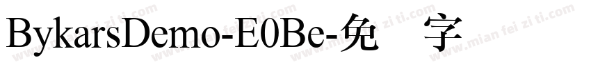 BykarsDemo-E0Be字体转换