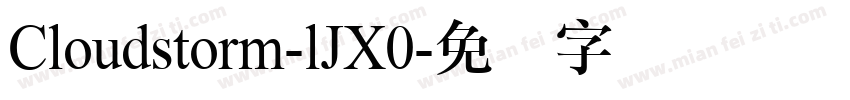 Cloudstorm-lJX0字体转换