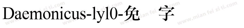 Daemonicus-lyl0字体转换