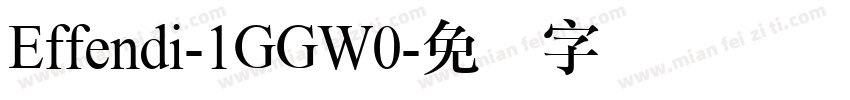 Effendi-1GGW0字体转换
