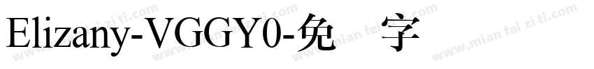 Elizany-VGGY0字体转换