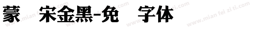 蒙纳宋金黑字体转换