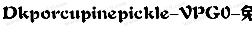 Dkporcupinepickle-VPG0字体转换