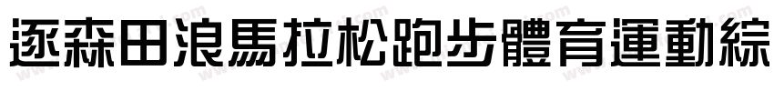 逐森田浪馬拉松跑步體育運動綜藝體字体转换