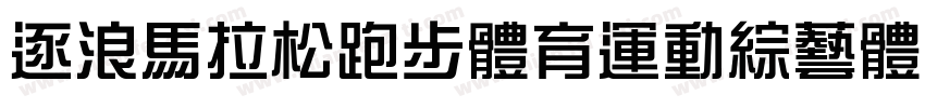 逐浪馬拉松跑步體育運動綜藝體字体转换