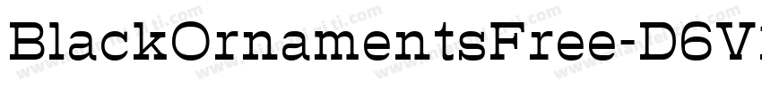 BlackOrnamentsFree-D6V1字体转换