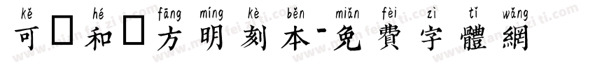 可畫和劑方明刻本字体转换