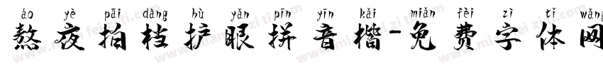 熬夜拍档护眼拼音楷字体转换