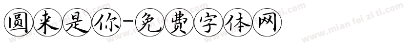 圆来是你字体转换