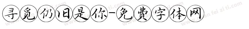 寻觅仍旧是你字体转换