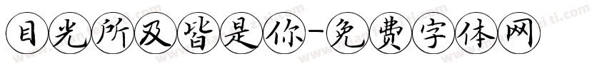 目光所及皆是你字体转换