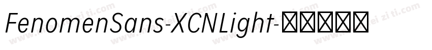 FenomenSans-XCNLight字体转换