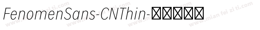 FenomenSans-CNThin字体转换