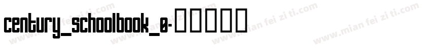 century_schoolbook_0字体转换