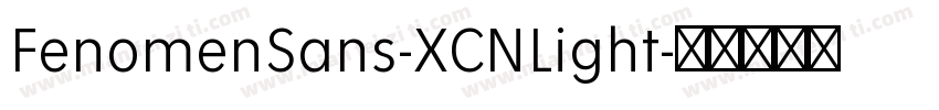 FenomenSans-XCNLight字体转换