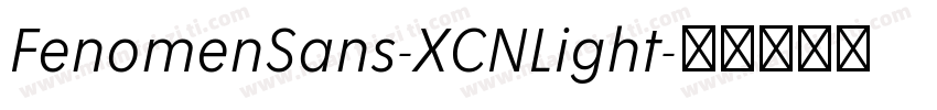 FenomenSans-XCNLight字体转换