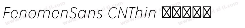 FenomenSans-CNThin字体转换