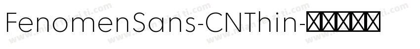 FenomenSans-CNThin字体转换
