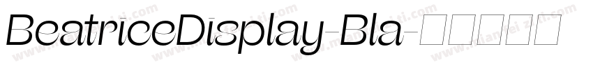 BeatriceDisplay-Bla字体转换