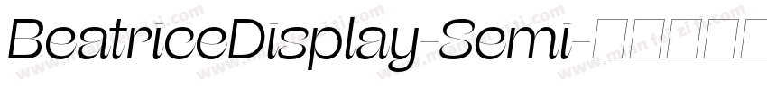 BeatriceDisplay-Semi字体转换