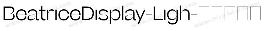 BeatriceDisplay-Ligh字体转换