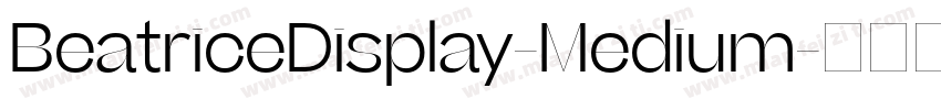 BeatriceDisplay-Medium字体转换