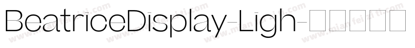 BeatriceDisplay-Ligh字体转换