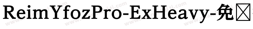 ReimYfozPro-ExHeavy字体转换